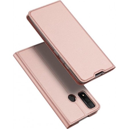 Dux Ducis - Pro Serie Slim wallet hoes - Huawei P Smart (2020) - Rose Goud