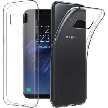 Samsung Galaxy S8 Hoesje - Dubbelzijdig TPU Case 360 Graden Cover - 2 in 1 Case ( Voor en Achter) Transparant