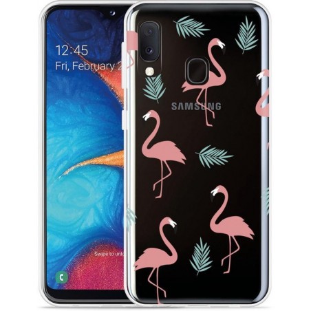 Galaxy A20e Hoesje Flamingo Pattern