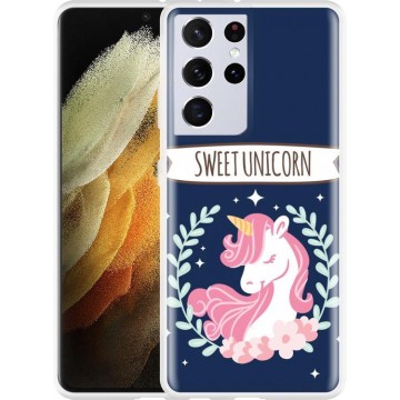 Samsung Galaxy S21 Ultra Hoesje Sweet Unicorn