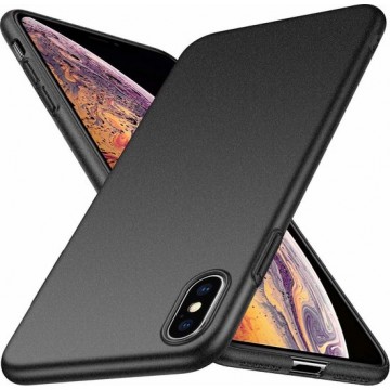 Ultra thin iPhone Xs Max case + gratis glazen Screenprotector - zwart