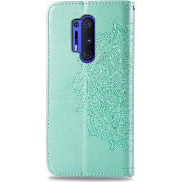 Mobigear Mandala Patroon Wallet Groen Hoesje OnePlus 8 Pro