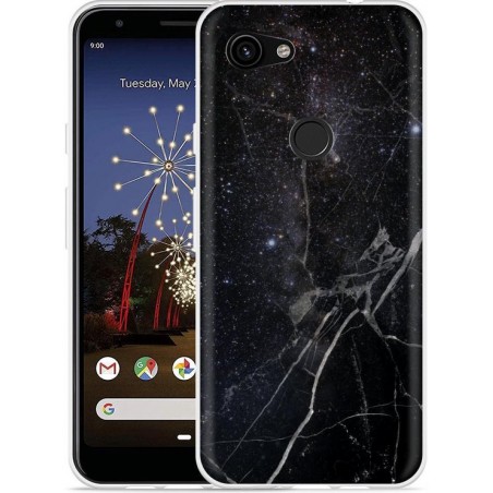 Google Pixel 3a Hoesje Black Space Marble