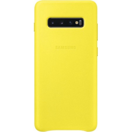 Samsung Lederen Cover - voor Samsung Galaxy S10 Plus - Geel