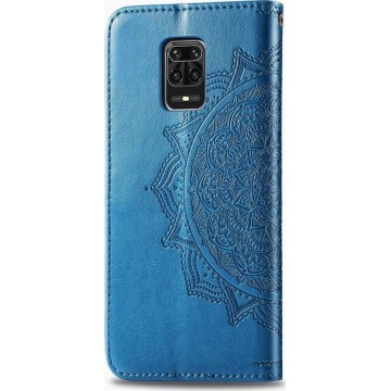 Mobigear Mandala Patroon Wallet Blauw Hoesje Xiaomi Redmi Note 9S / Note 9 Pro