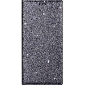 Samsung Galaxy A41 Hoesje - Book Case Glitter - Grijs