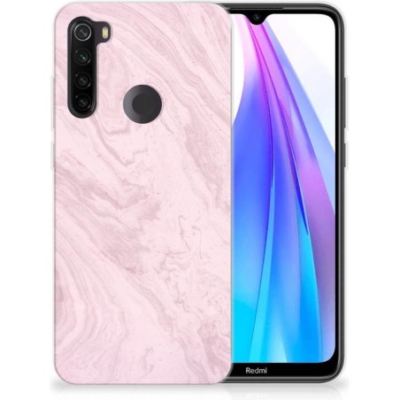 Xiaomi Redmi Note 8T TPU Siliconen Hoesje Marble Roze