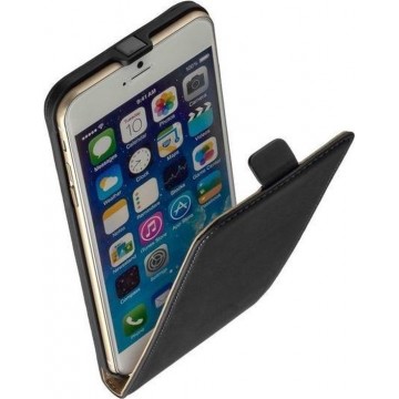 MiniPrijzen - Zwart Eco Leer Flip Case Apple iPhone 6 flip cover kalp cover hoesje voor de Apple iPhone 6