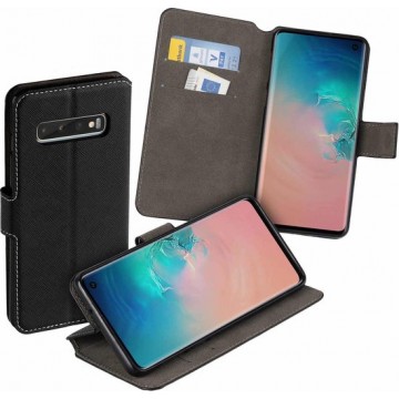 MP case zwart book case style Samsung Galaxy S10 wallet case hoesje