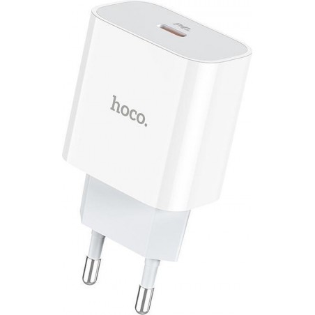 HOCO C76A Speed Source PD3.0 Single-poort 18W oplader - Power Delivery oplader - Voor Apple iPhone - Wit