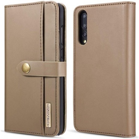 Huawei P20 Pro Leren 2-in-1 Bookcase en Back Cover Hoesje Bruin