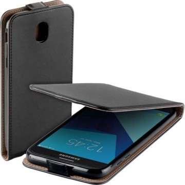 MP Case zwart eco lederen flip case voor Samsung Galaxy J7 2017 flip cover