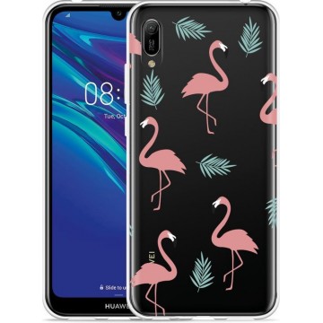 Huawei Y6 2019 Hoesje Flamingo Pattern
