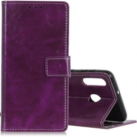 Mobigear Retro Luxe Wallet Hoesje Paars Samsung Galaxy A40S