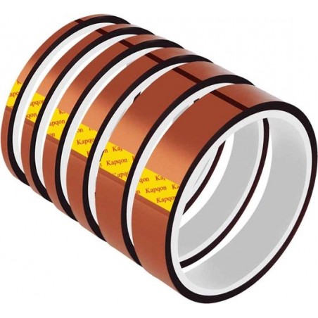 MMOBIEL 3mm tot 25mm ESD Hittebestendige Polyimide Tape Set 30m Hittebestendig tot 280°C.