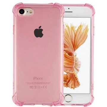 Backcover Shockproof TPU 1.5mm - Telefoonhoesje - Hoesje voor Apple iPhone 6/6S - Transparant Roze