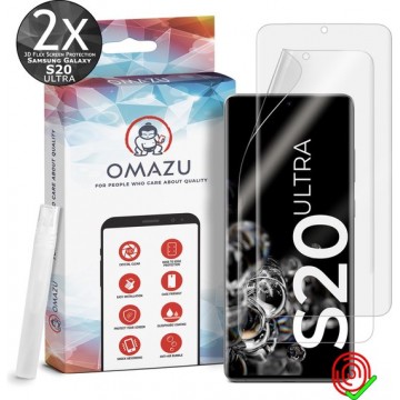 Samsung Galaxy S20 Ultra OMAZU 3D Flex TPU Screenprotector, 2 Pack