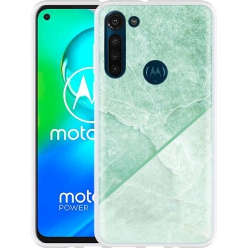 Motorola Moto G8 Power Hoesje Green Marble