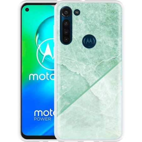 Motorola Moto G8 Power Hoesje Green Marble