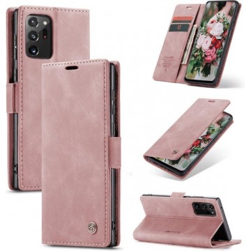 Samsung Galaxy Note 20 Ultra Hoesje Vintage Pale Pink - CaseMe Portemonnee Book Case