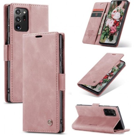 Samsung Galaxy Note 20 Ultra Hoesje Vintage Pale Pink - CaseMe Portemonnee Book Case