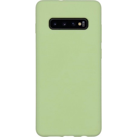 Accezz Liquid Silicone Backcover Samsung Galaxy S10 Plus hoesje - Groen