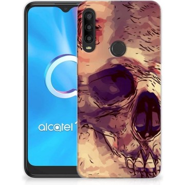 Silicone Back Case Alcatel 1SE (2020) GSM Hoesje Skullhead