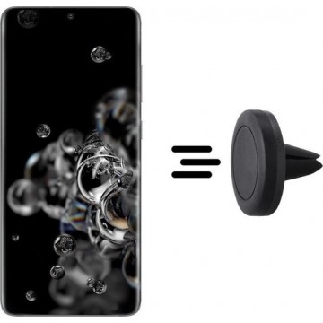 Shop4- Samsung Galaxy S20 Ultra Autohouder Magnetische Ventilatierooster Houder Zwart