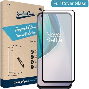 Just in Case Full Cover Tempered Glass voor Oneplus Nord N10 - Zwart