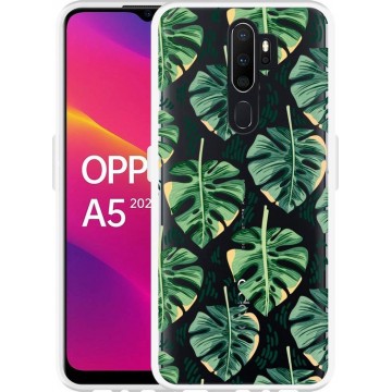 Oppo A5 2020 Hoesje Palm Leaves Large