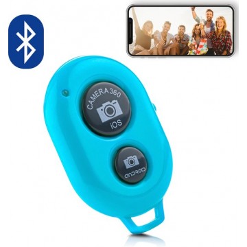 Bluetooth remote shutter afstandsbediening voor smartphone (iPhone en Android) camera - BLAUW