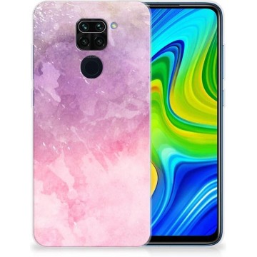 Telefoonhoesje Xiaomi Redmi Note9 Silicone Back Cover Pink Purple Paint