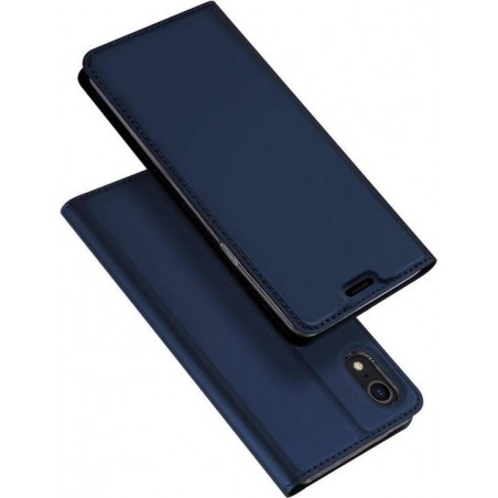 Dux Ducis pro serie slim wallet hoes iPhone XR blauw