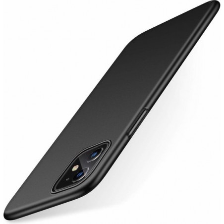 Ultra thin case iPhone 11  - zwart +  Glazen Screenprotector
