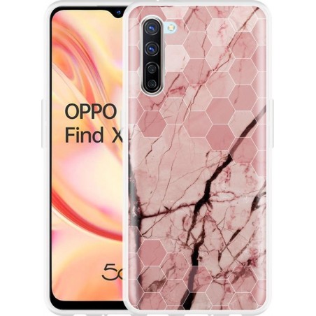 Oppo Find X2 Lite Hoesje Pink Marble