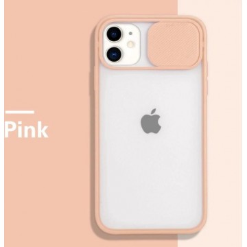 iphone 11,12,Pro,Max Luxury hoesje met camera bescherming  Roze, Lichtblauw