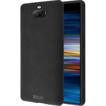 Azuri flexible cover met zandtextuur - zwart - Sony Xperia X10