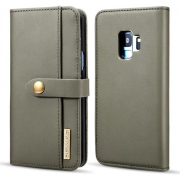 Samsung Galaxy S9 Leren 2-in-1 Bookcase en Back Cover Hoesje Groen