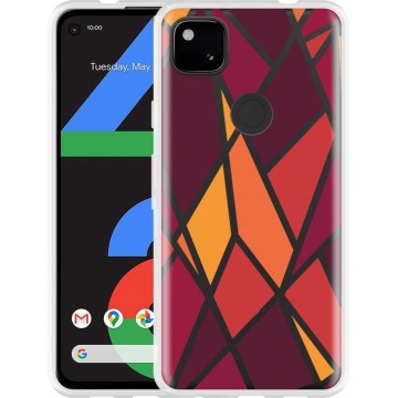 Google Pixel 4a Hoesje Colorful Triangles