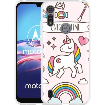 Motorola Moto E6s 2020 Hoesje Unicorn Time