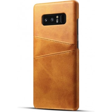 Luxe Cardslot Card Case voor Samsung Galaxy Note 8 | Hoesje | Hoogwaardige PU Leren Back Cover | Wallet | Pasjeshouder | Bruin