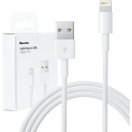 1x Apple USB kabel naar lightning iPhone - 1 Meter Lightning cable - Oplaadkabel voor Apple iPhone