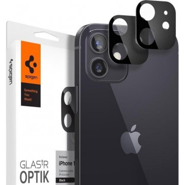 Spigen Camera Lens Tempered Glass voor Apple iPhone 12 Mini - AGL01817 - Zwart
