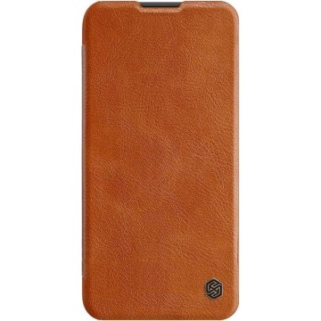 Nillkin - Huawei P40 Lite Hoesje - Qin Leather Case - Flip Cover - Geschikt voor 2 pasjes - Bruin