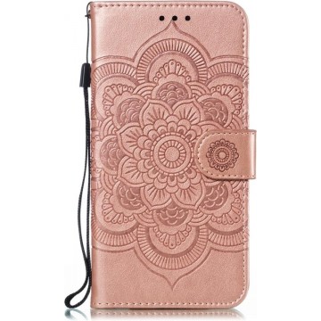 Mobigear Mandala Patten Wallet Rose Goud Hoesje Samsung Galaxy A20e