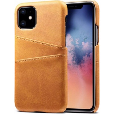 Luxe Back cover voor Apple iPhone 11 | Bruin | PU Leren Pasjeshouder