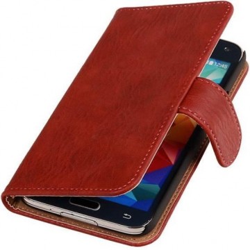 Wicked Narwal | Bark bookstyle / book case/ wallet case Hoes voor Samsung Galaxy S5 G900F Rood