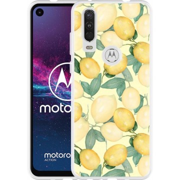 Motorola One Action Hoesje Lemons