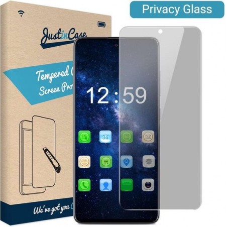 Privacy Tempered Glass Samsung Galaxy A51 - Zwart