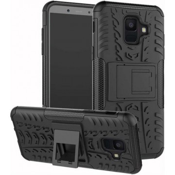 Samsung Galaxy A6 hoesje - Rugged Hybrid Case - zwart